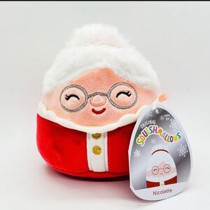 Squishmallow Nicolette Mrs Santa Christmas Holiday
